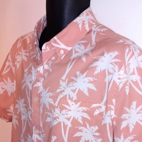 Goodfellow & Co Orange and White Casual Button Down Shirt, XL - Picture 3 of 9